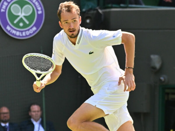 Daniil Medvedev during his second round match at Wimbledon