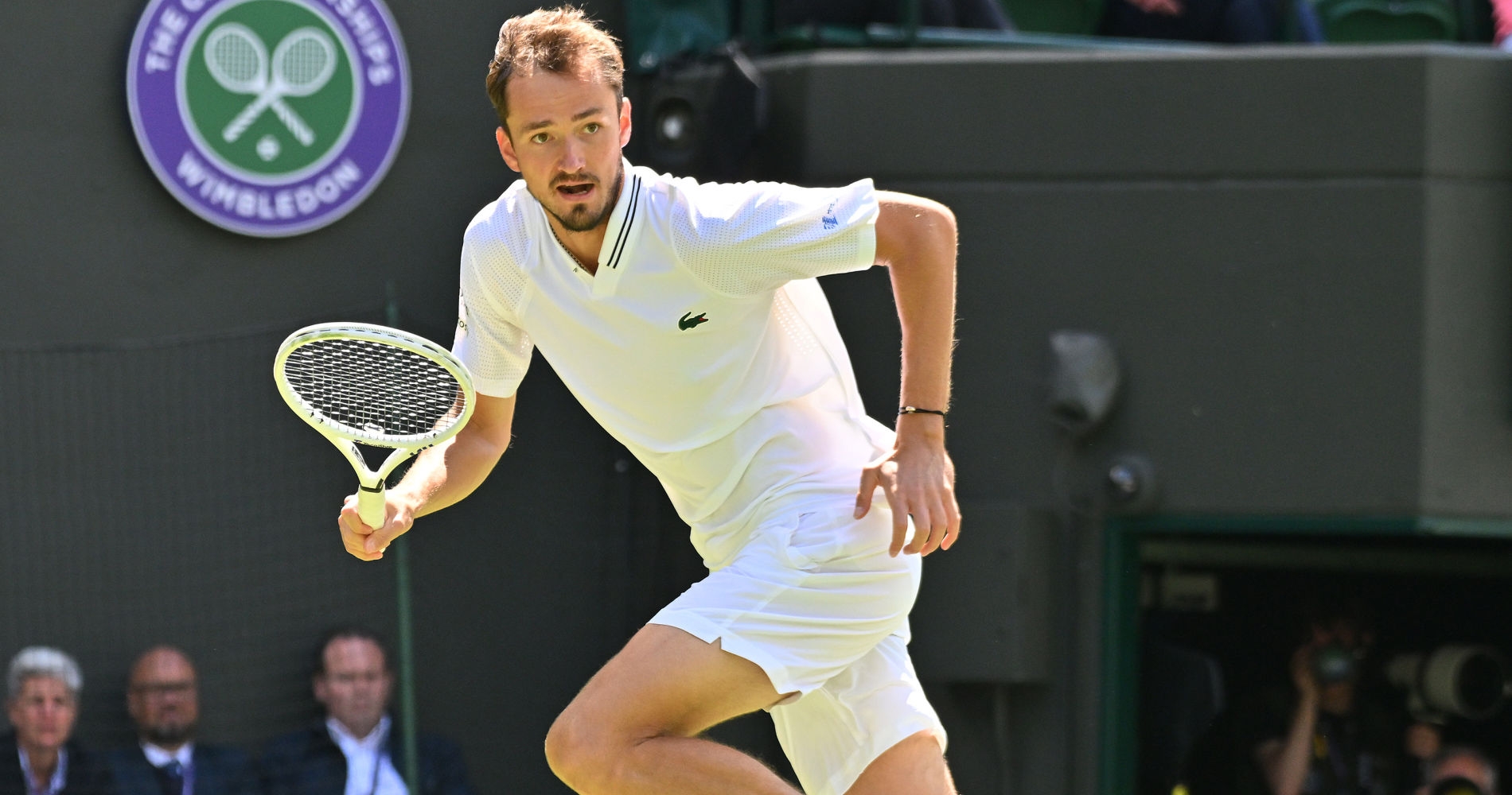 Daniil Medvedev during his second round match at Wimbledon