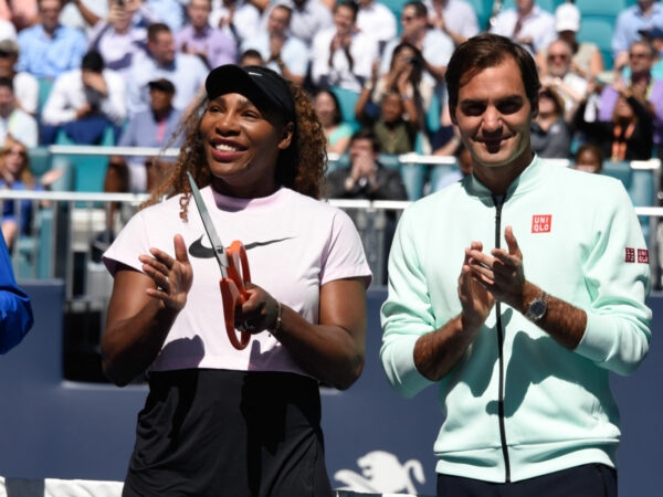 Novak Djokovic, Serena Williams, Roger Federer at the 2019 Miami Open