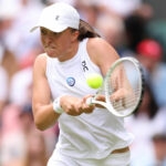 Iga Swiatek during her second round match at Wimbledon in 2023