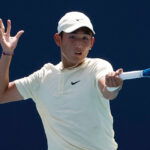 Juncheng Shang at the 2023 Miami Open