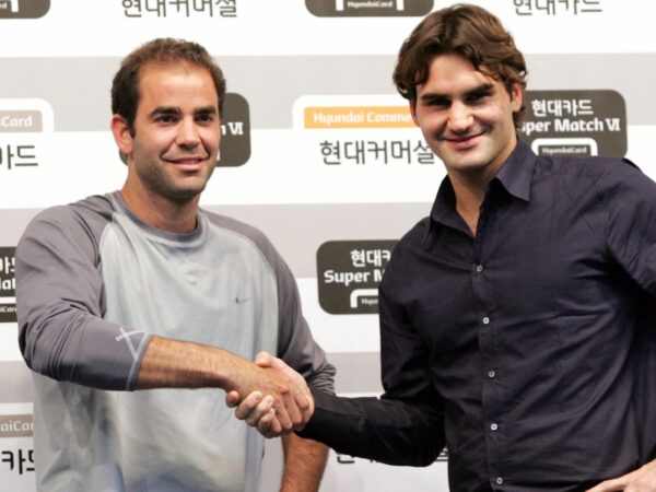 Pete Sampras and Roger Federer in 2007