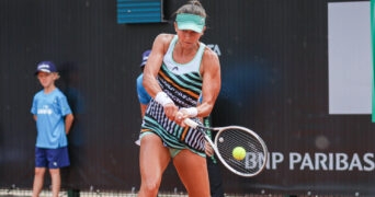 Raluka Serban at the BNP Paribas Warsaw Open in 2022