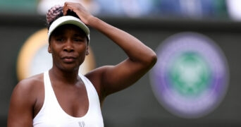 Venus Williams during her first round match at Wimbledon in 2023