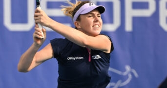 Linda Noskova at the 2023 Prague Open