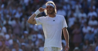 Stefanos Tsitsipas at US Open 2023 Image Credit: Antoine Couvercelle / Panoramic