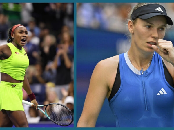 Coco Gauff and Caroline Wozniacki at the 2023 US Open