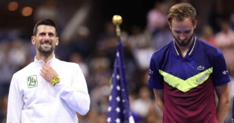 Novak Djokovic and Daniil Medvedev, US Open 2023