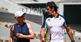 Simona Halep and Patrick Mouratoglou