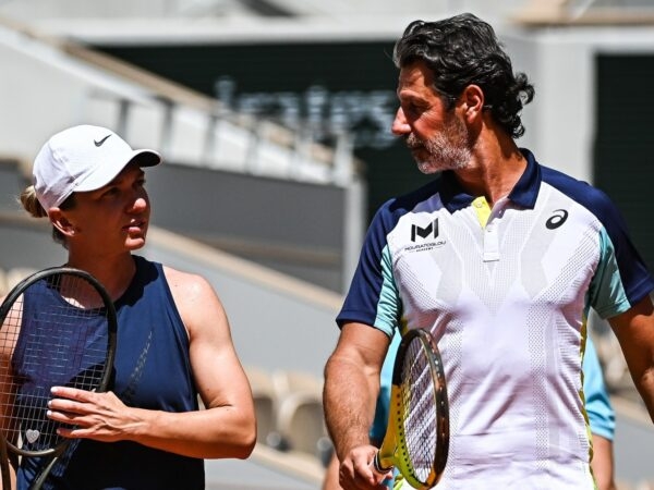 Simona Halep and Patrick Mouratoglou