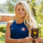 Ksenia Efremova with her French passport, 2023