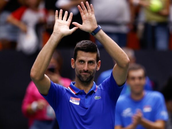 Novak Djokovic at the 2023 Davis Cup in Valencia, Spain