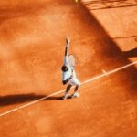 A tennis court on clay