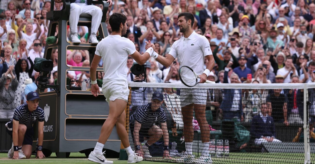 Carlos Alcaraz and Novak Djokovic, Wimbledon 2023
