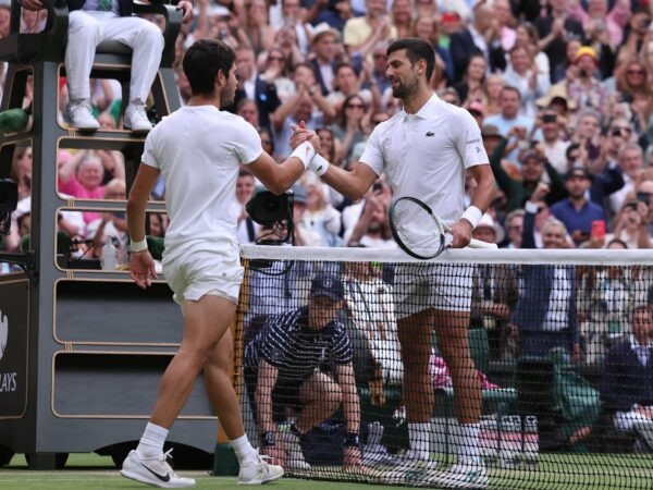 Carlos Alcaraz and Novak Djokovic, Wimbledon 2023