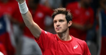 Nicolas Jarry at the 2023 Davis Cup in Bologna