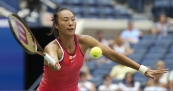 Qinwen Zheng at the 2023 US Open