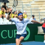 Stefanos Tsitsipas at the 2023 Davis Cup