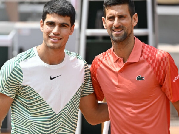 Carlos Alcaraz and Novak Djokovic at Roland-Garros 2023