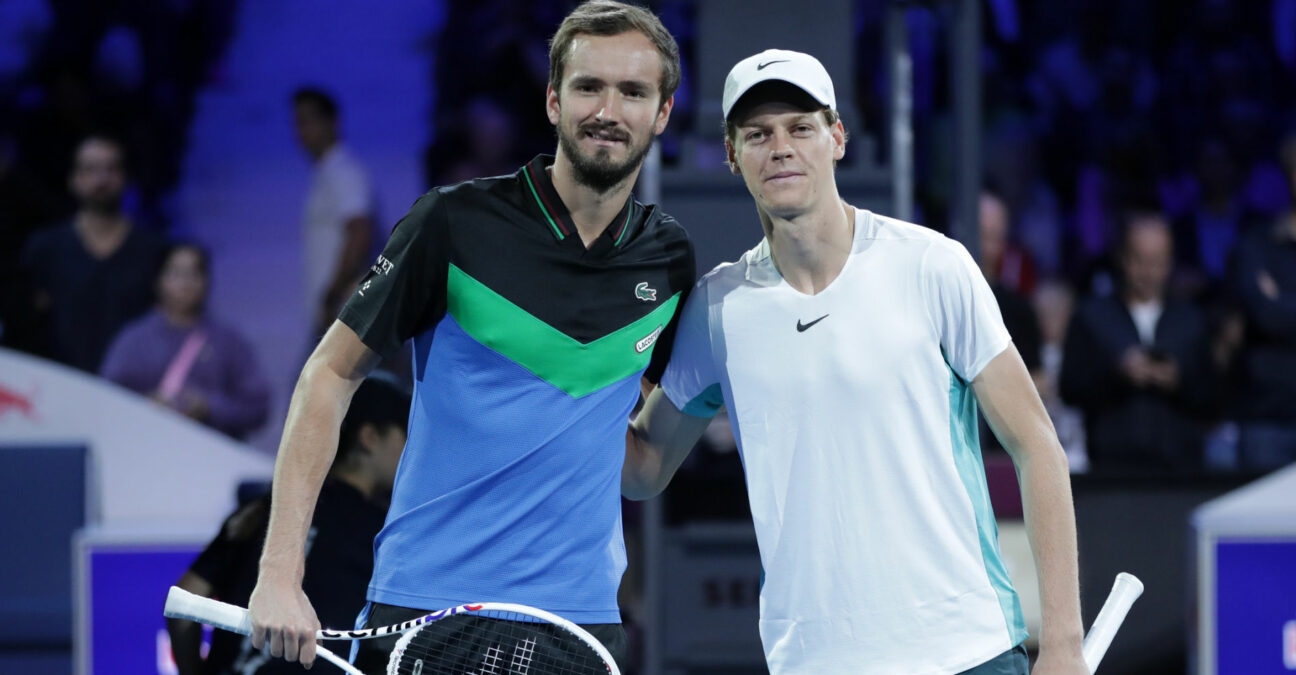 Daniil Medvedev and Jannik Sinner at the 2023 Erste Bank Open