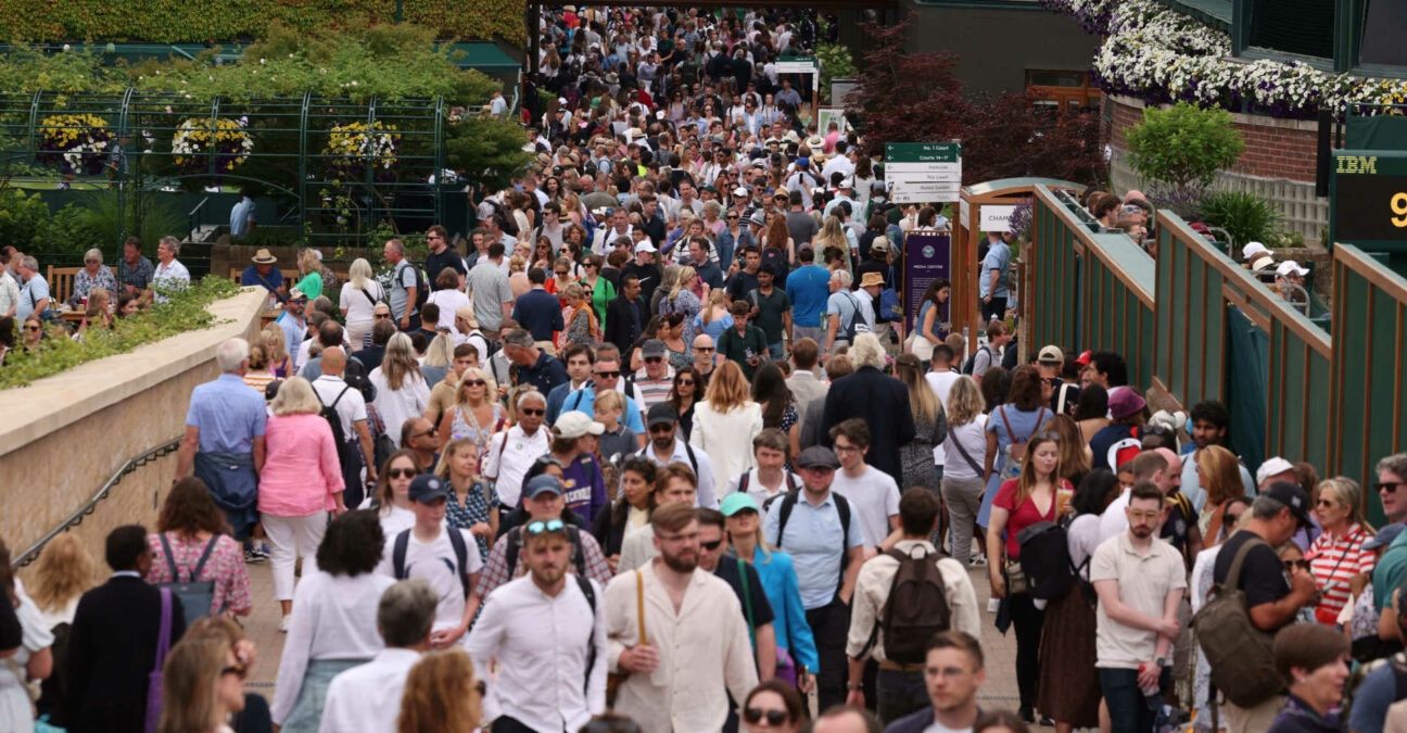 Fans at the 2023 Wimbledon tournament