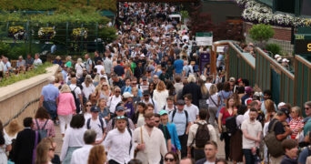 Fans at the 2023 Wimbledon tournament