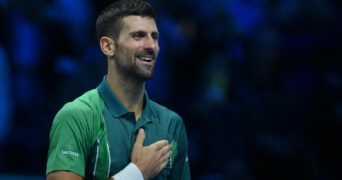 Novak Djokovic at the 2023 ATP Finals in Turin