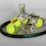 Illustration picture of money and tennis on March 20, 2020 in Brussels, Belgium