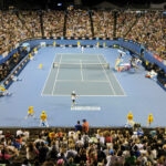 A general view of the Margaret Court Arena at the 2023 Australian Open