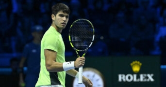 Carlos Alcaraz at the 2023 Nitto ATP Finals in Turin