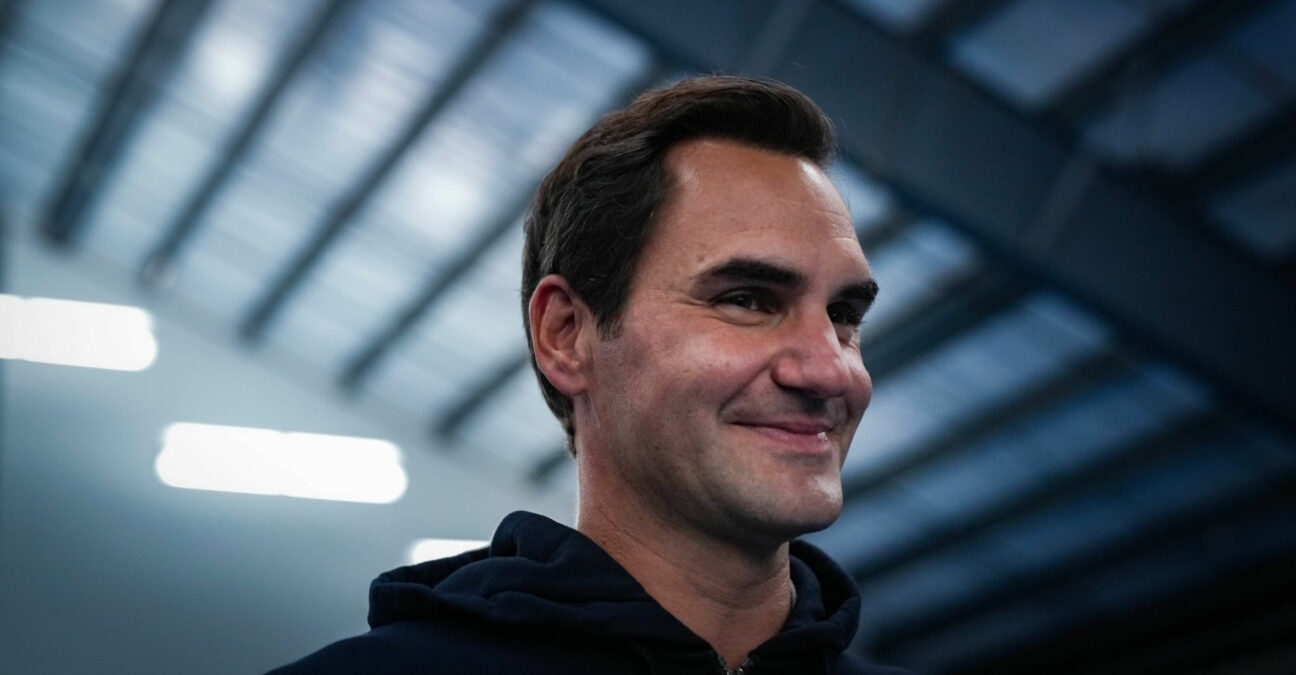 Roger Federer in Vancouver, Canada in September 2023