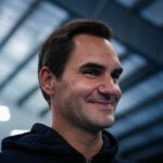 Roger Federer in Vancouver, Canada in September 2023