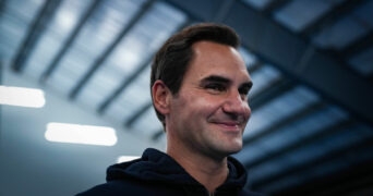 Roger Federer in Vancouver, Canada in September 2023