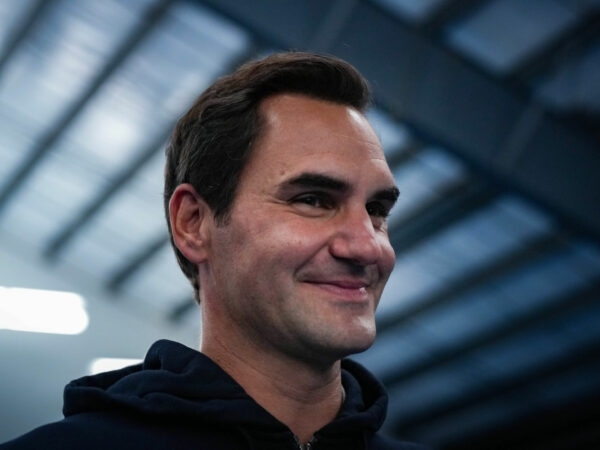 Roger Federer in Vancouver, Canada in September 2023