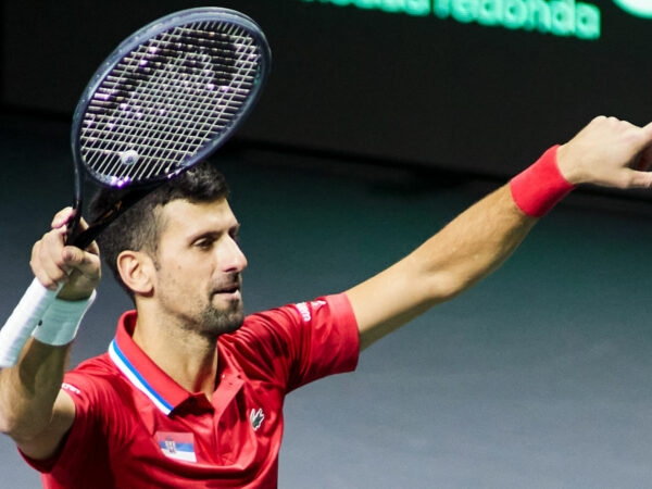Novak Djokovic at the 2023 Davis Cup
