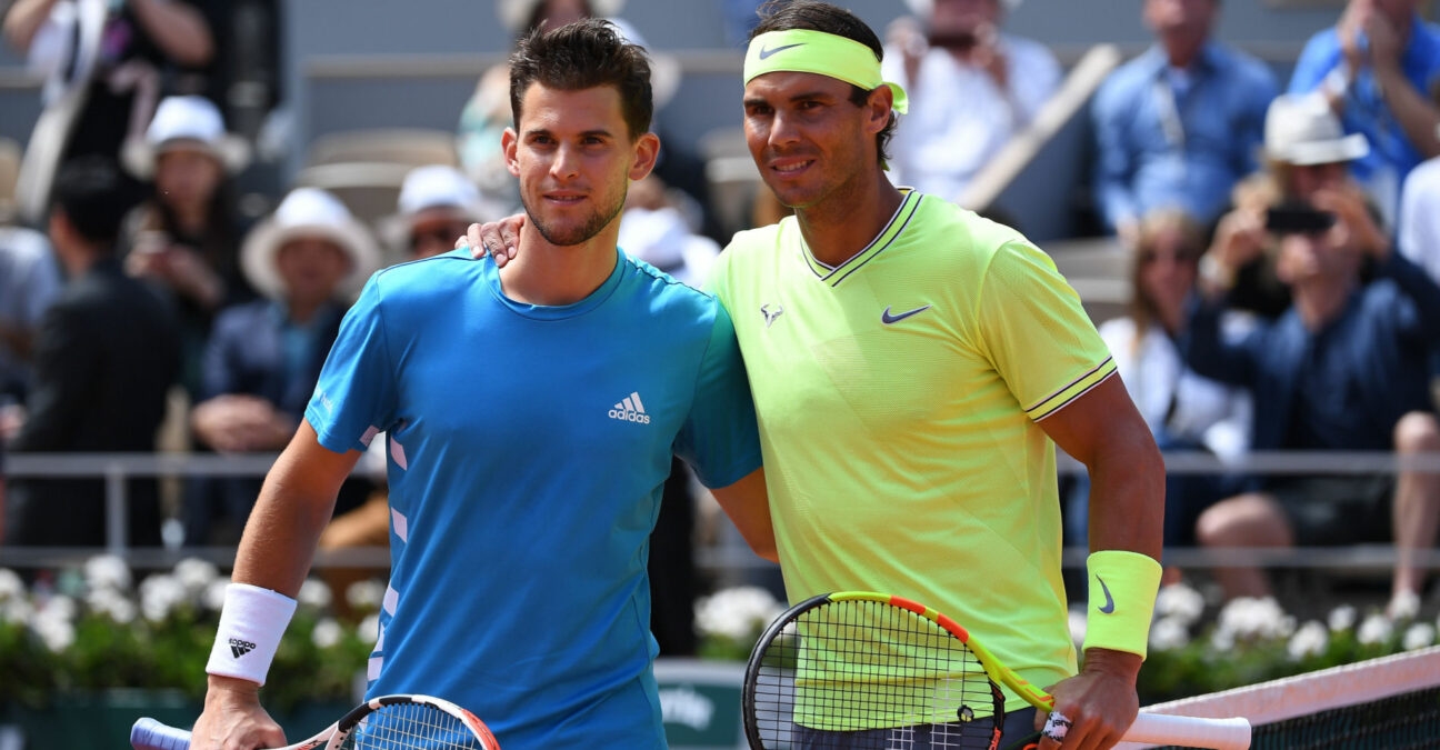 Rafael Nadal and Dominic Thiem at Roland-Garros 2019