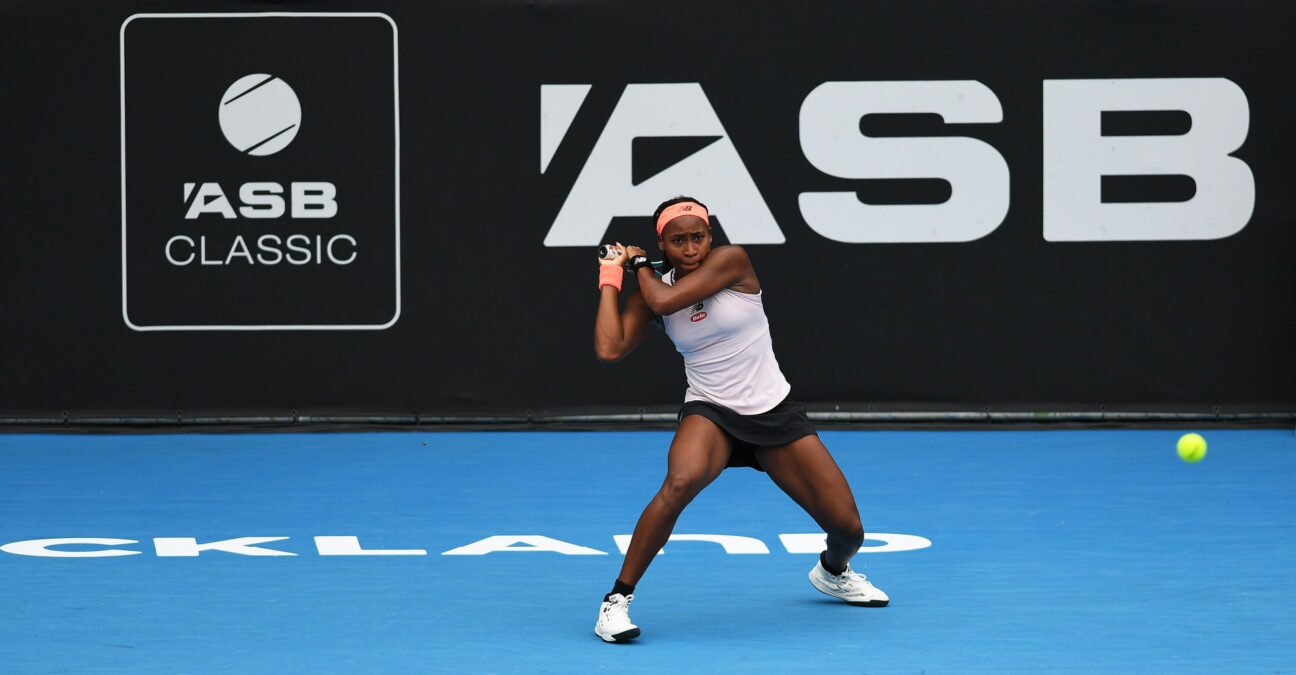 Coco Gauff at the 2024 ASB Classic in Auckland