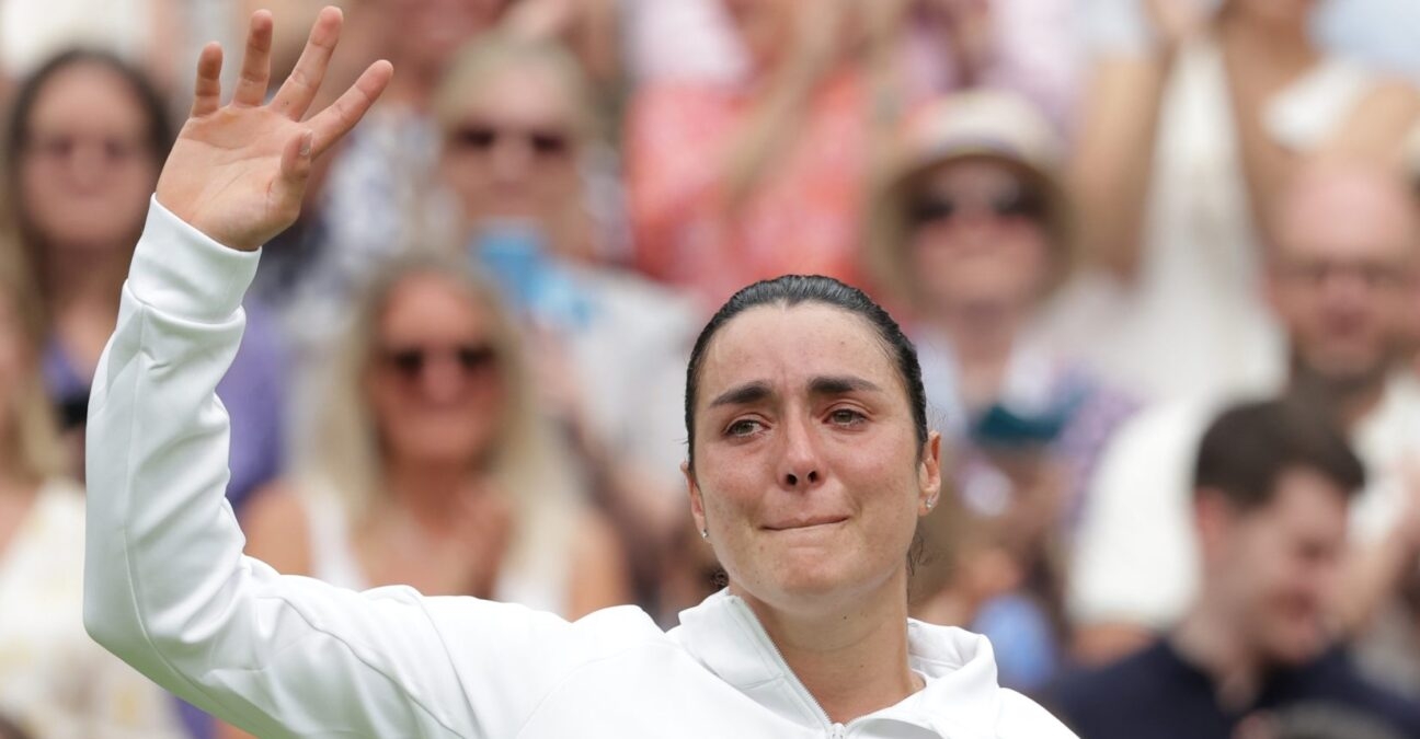 Ons Jabeur after losing the 2023 Wimbledon Final (Action Plus/Panoramic)