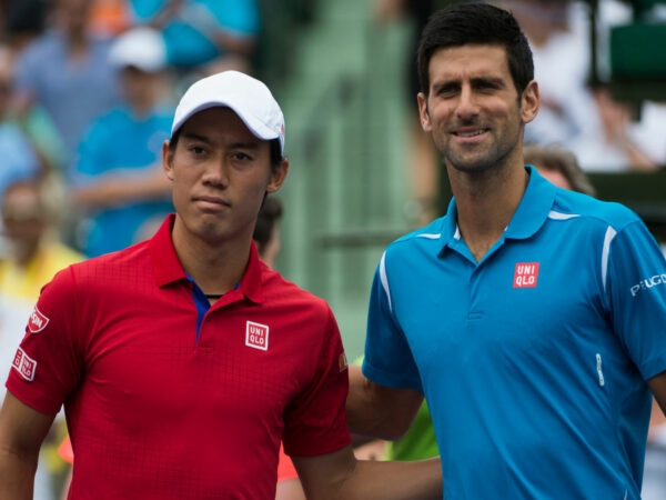 Kei Nishikori and Novak Djokovic