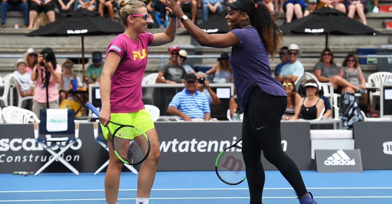 ASB Charity Match Up. Classic Day Out for the city of Kaikoura earthquake relief fund with Marina Erakovic and Serena Williams. ASB Classic WTA Womens Tournament. Auckland, New Zealand. Sunday 1 January 2017.