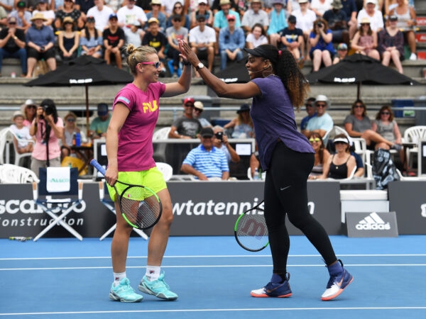 ASB Charity Match Up. Classic Day Out for the city of Kaikoura earthquake relief fund with Marina Erakovic and Serena Williams. ASB Classic WTA Womens Tournament. Auckland, New Zealand. Sunday 1 January 2017.