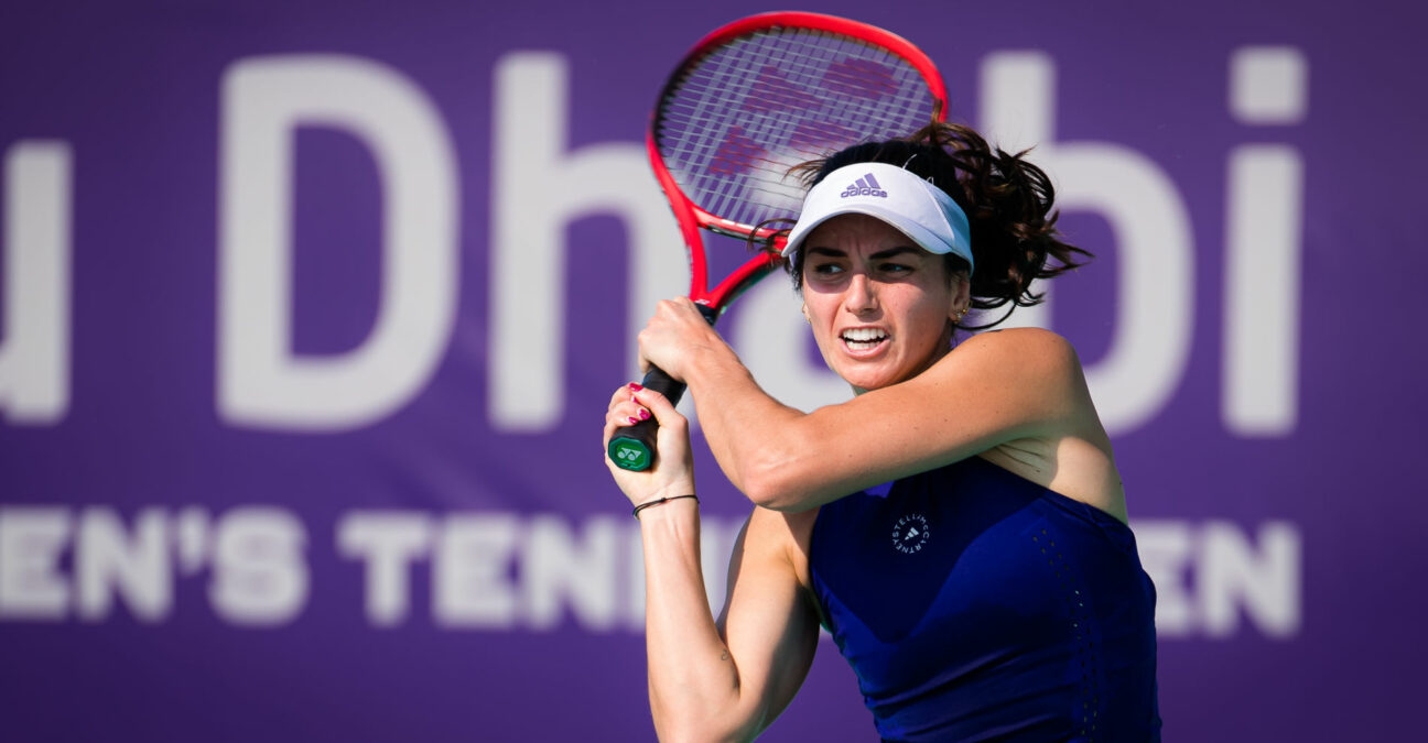 Amandine Hesse at the 2021 Abu Dhabi WTA Womens Tennis Open