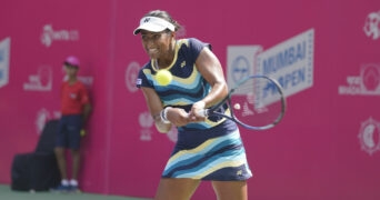 Rutuja Bhosale at the 2024 WTA Mumbai Open