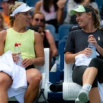 Angelique Kerber and Caroline Wozniacki at the 2019 US Open