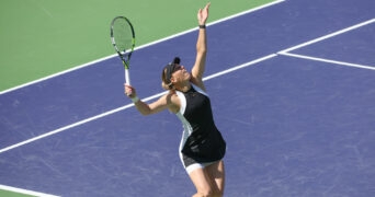 Caroline Wozniacki at Indian Wells 2024