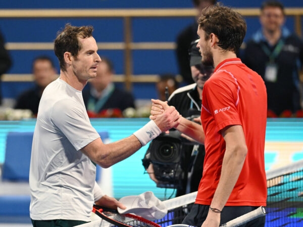 Daniil Medvedev and Andy Murray in Doha, 2023