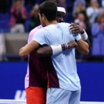 Carlos Alcaraz and Francis Tiafoe at the 2022 US Open