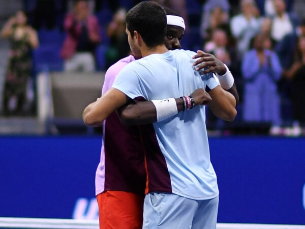 Carlos Alcaraz and Francis Tiafoe at the 2022 US Open