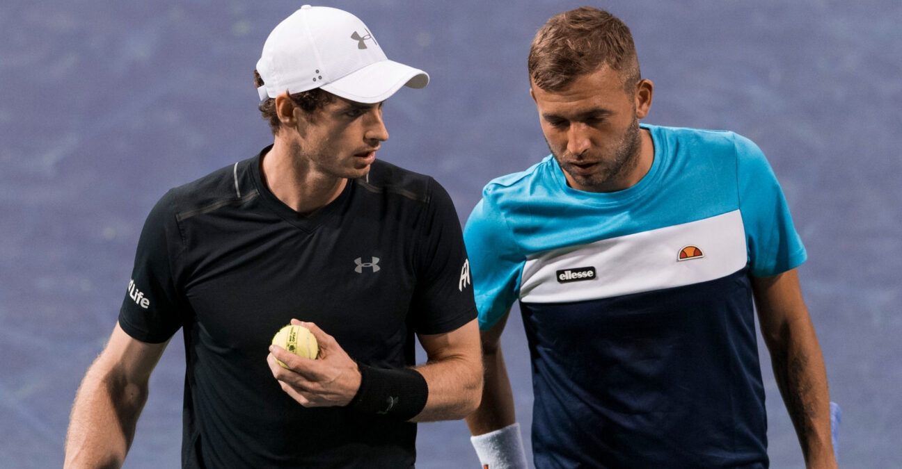 Andy Murray and Dan Evans at Indian Wells, 2017