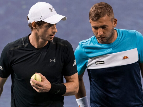 Andy Murray and Dan Evans at Indian Wells, 2017